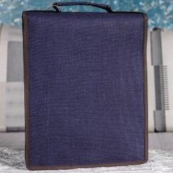 HAND EMBROIDERED LEATHER HUT BAG