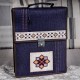 HAND EMBROIDERED LEATHER HUT BAG