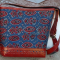 HAND EMBROIDERED LEATHER HUT BAG
