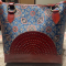 HAND EMBROIDERED LEATHER HUT BAG