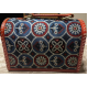 HAND EMBROIDERED LEATHER HUT BAG