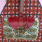 HAND EMBROIDERED LEATHER HUT BAG