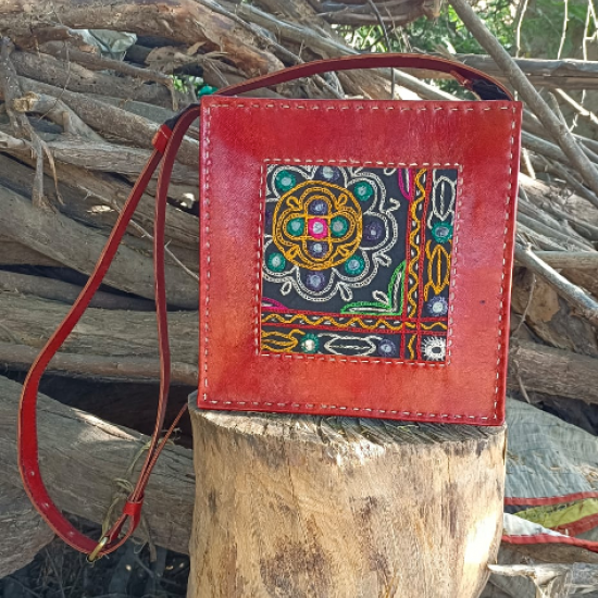 HAND MADE LEATHER SLING BAG 