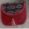 HAND EMBROIDERED LEATHER HUT BAG